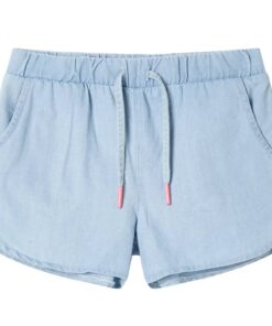 Kindershorts 140 zachtdenimblauw