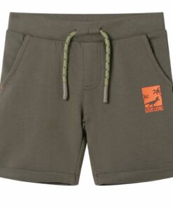 Kindershorts met trekkoord 104 donkerkaki