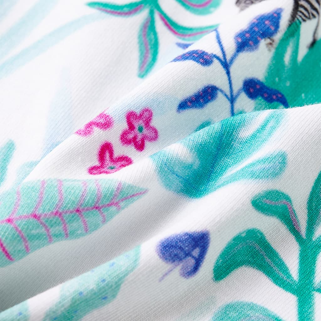 Kindershorts met trekkoord 104 ecru en donkermint - Image 7