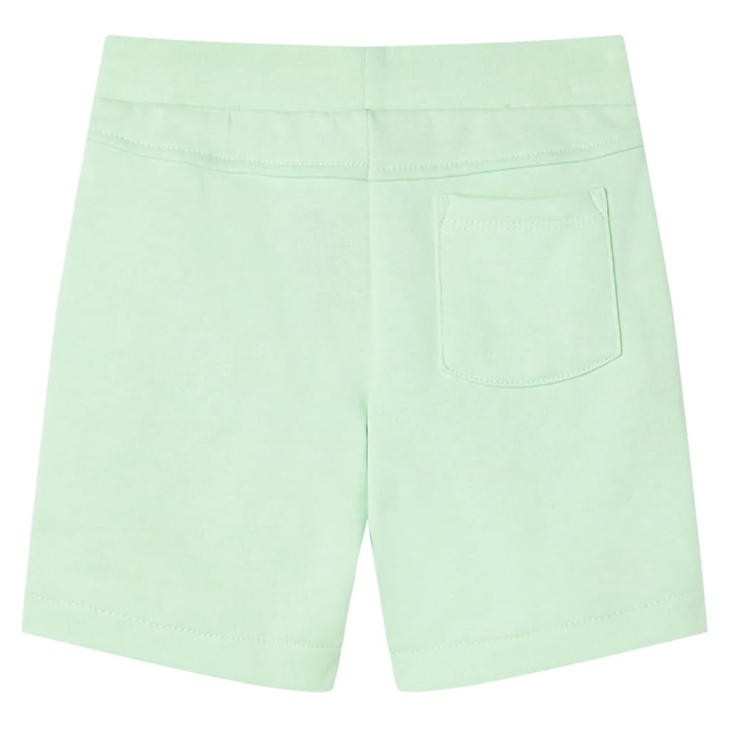 Kindershorts met trekkoord 104 felgroen