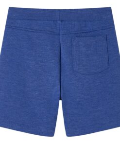 Kindershorts met trekkoord 104 gemêleerd blauw