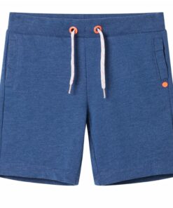 Kindershorts met trekkoord 104 gemêleerd donkerblauw