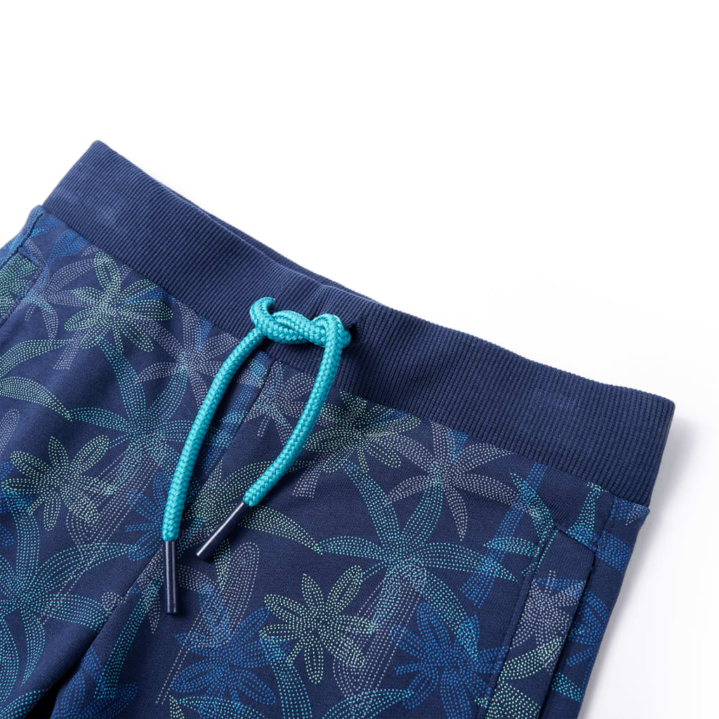 Kindershorts met trekkoord 104 marineblauw - Image 3