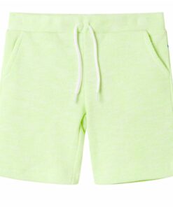 Kindershorts met trekkoord 104 neongeel