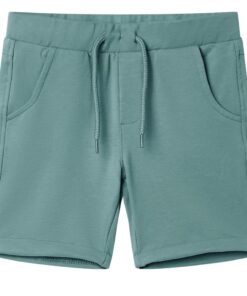 Kindershorts met trekkoord 104 oudpetrol