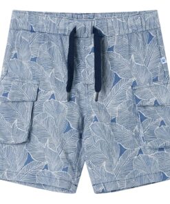 Kindershorts met trekkoord 116 donkerblauw