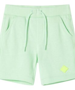 Kindershorts met trekkoord 116 felgroen