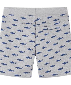 Kindershorts met trekkoord 116 gemêleerd lichtgrijs