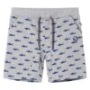 Kindershorts met trekkoord 116 gemêleerd lichtgrijs