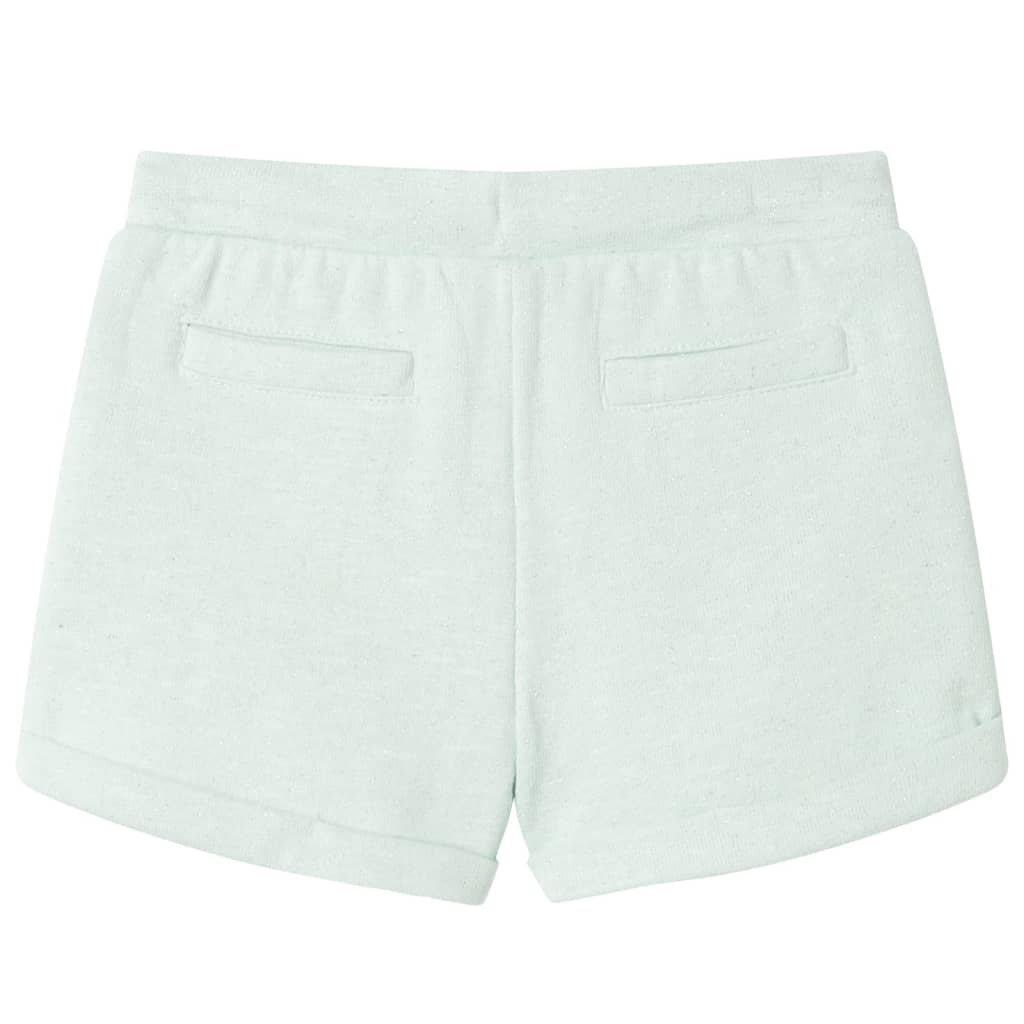 Kindershorts met trekkoord 116 gemengd lichtmintkleurig