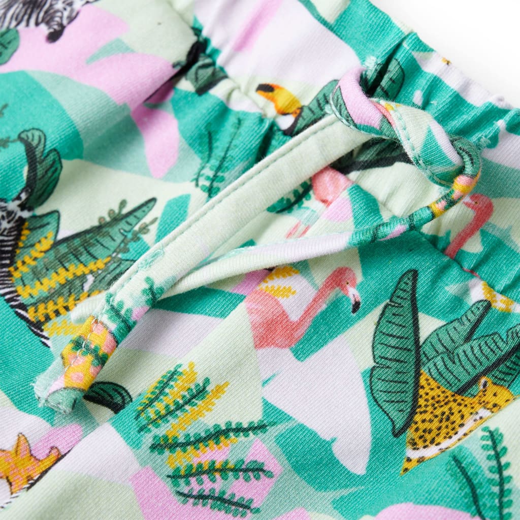 Kindershorts met trekkoord 116 lichtmintkleurig - Image 4