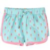 Kindershorts met trekkoord 116 lichtmintkleurig