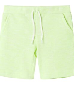 Kindershorts met trekkoord 116 neongeel