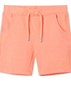 Kindershorts met trekkoord 116 neonoranje