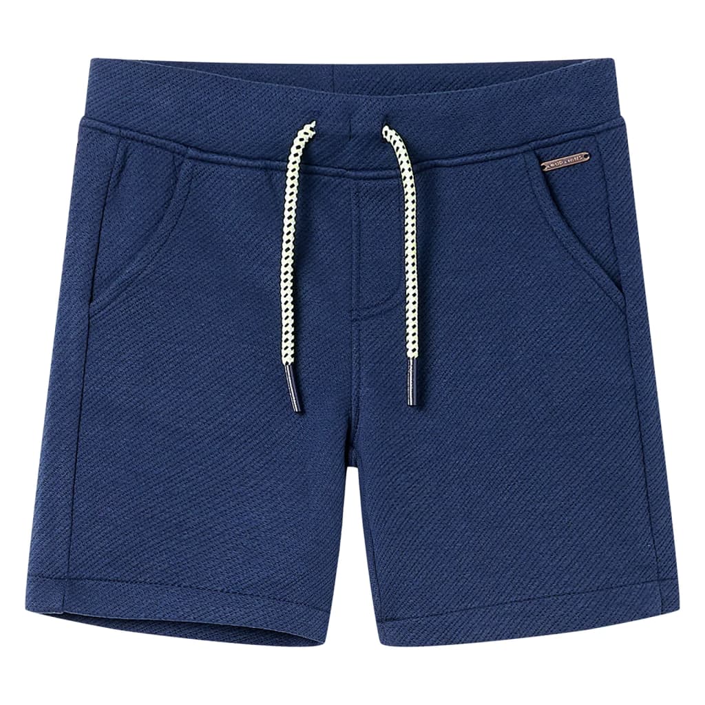 Kindershorts met trekkoord 128 donkerblauw
