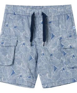 Kindershorts met trekkoord 128 donkerblauw