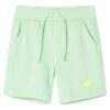 Kindershorts met trekkoord 128 felgroen