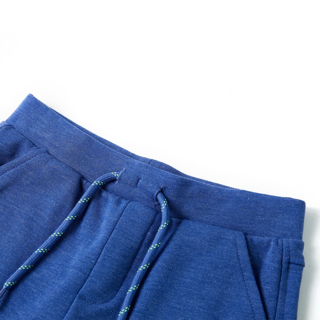 Kindershorts met trekkoord 128 gemêleerd blauw - Image 3