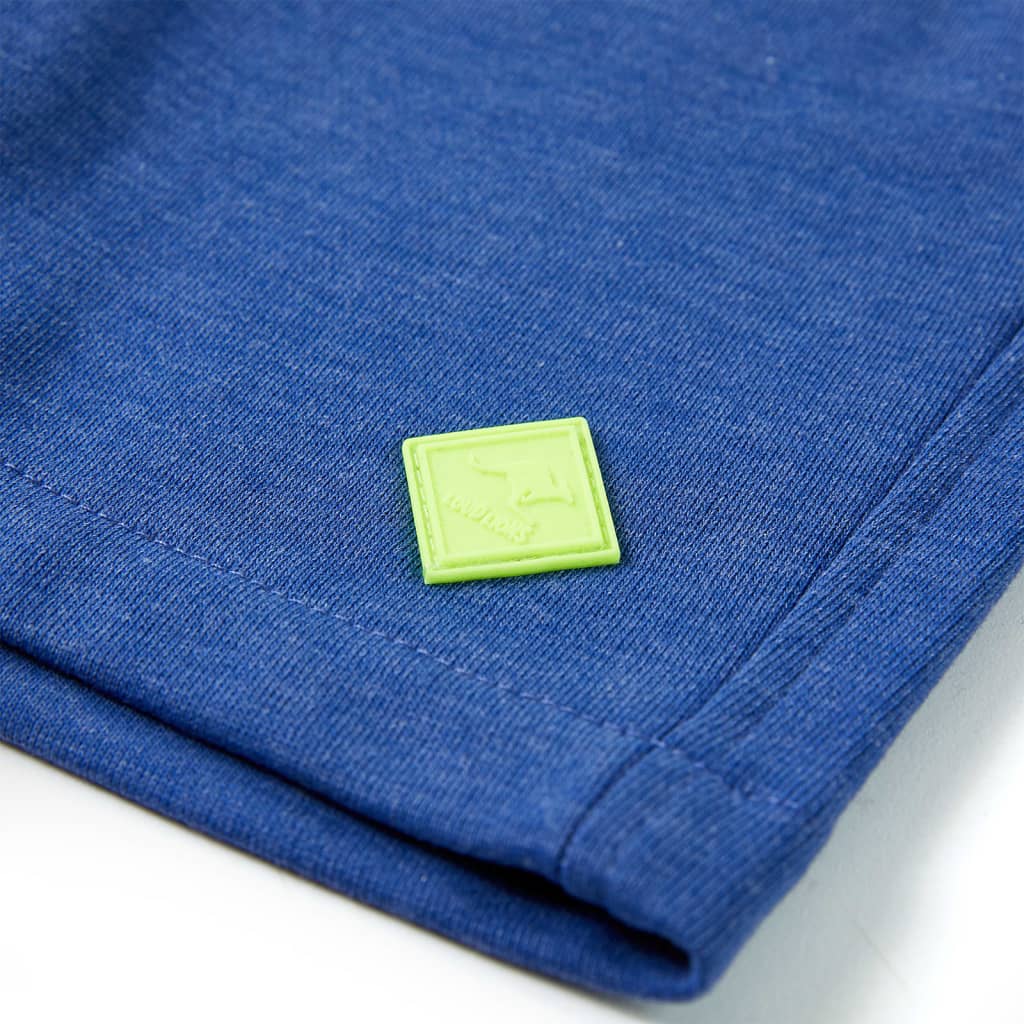 Kindershorts met trekkoord 128 gemêleerd blauw - Image 5