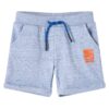 Kindershorts met trekkoord 128 gemêleerd blauw