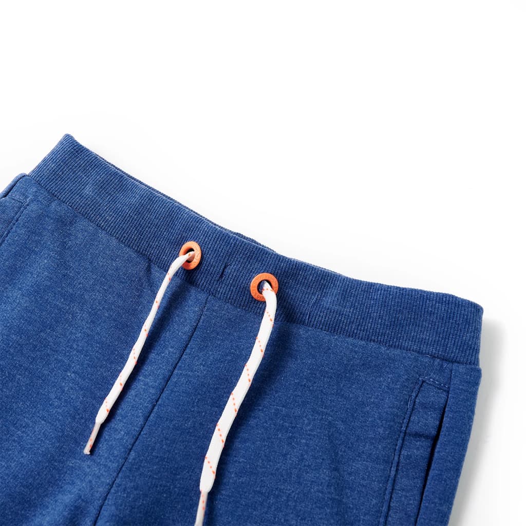 Kindershorts met trekkoord 128 gemêleerd donkerblauw - Image 3