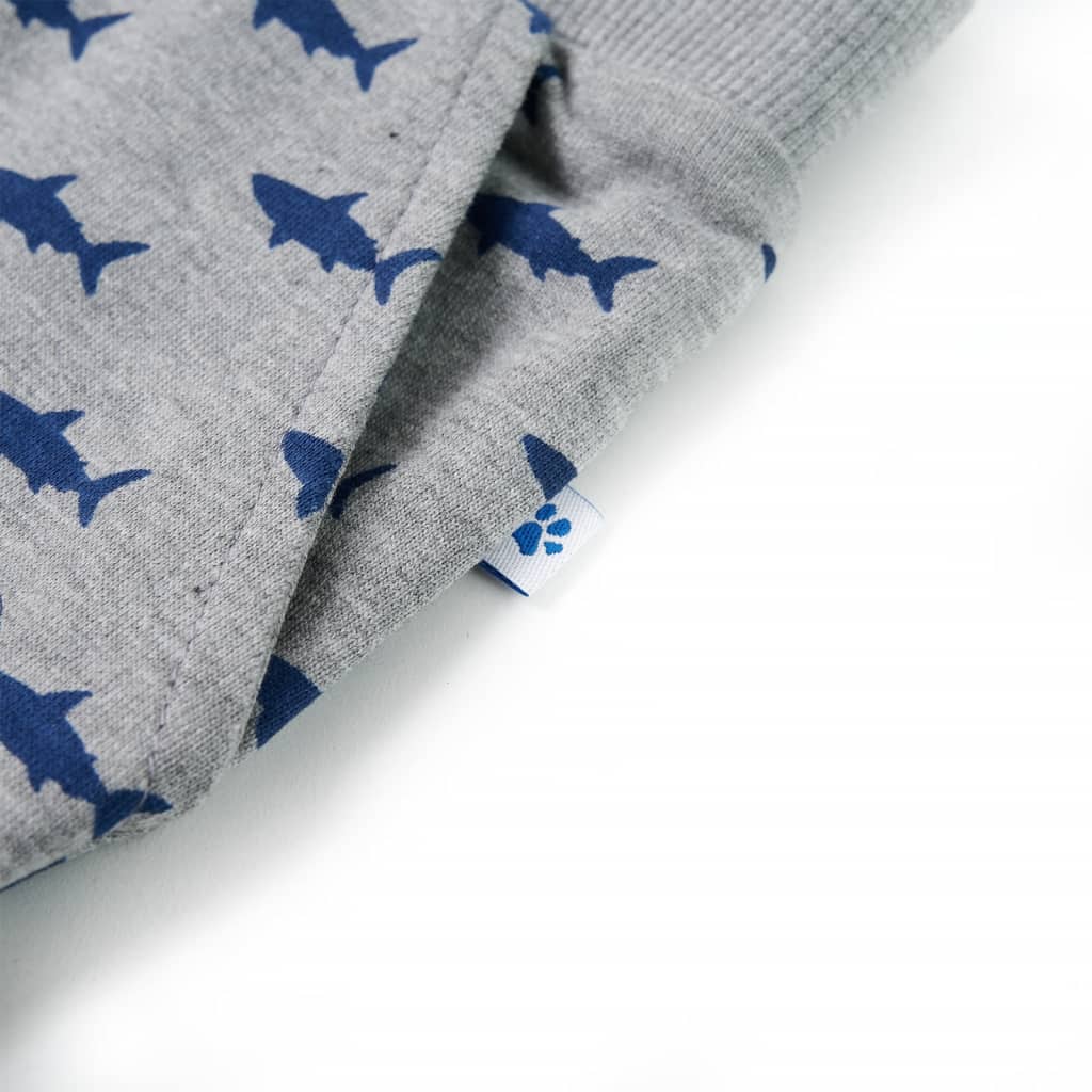 Kindershorts met trekkoord 128 gemêleerd lichtgrijs - Image 5