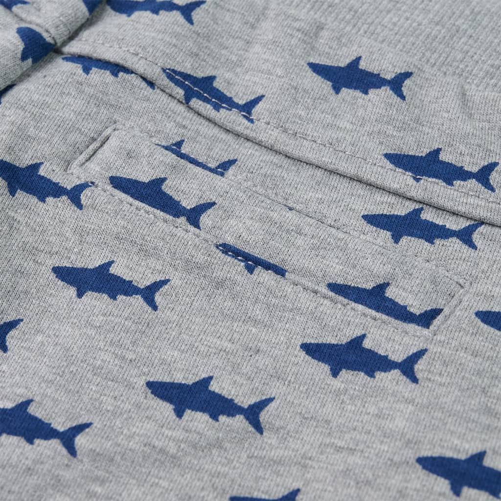 Kindershorts met trekkoord 128 gemêleerd lichtgrijs - Image 6