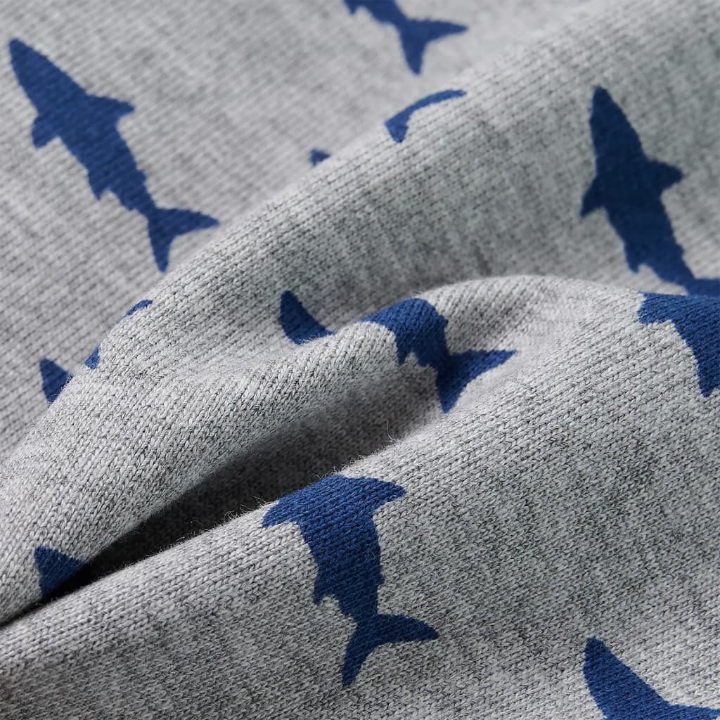 Kindershorts met trekkoord 128 gemêleerd lichtgrijs - Image 7