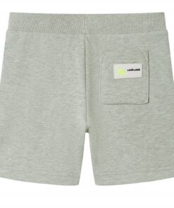 Kindershorts met trekkoord 128 gemêleerd lichtkakikleurig
