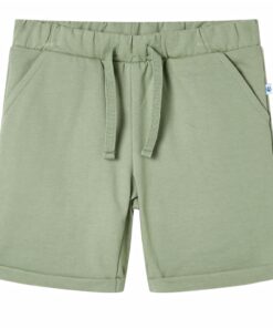 Kindershorts met trekkoord 128 lichtkaki