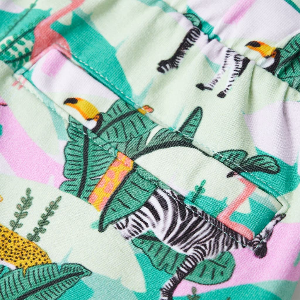 Kindershorts met trekkoord 128 lichtmintkleurig - Image 6