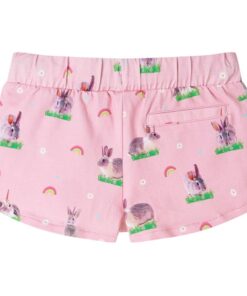 Kindershorts met trekkoord 128 lichtroze