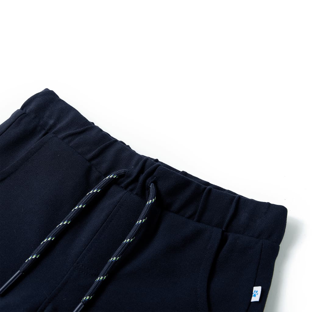Kindershorts met trekkoord 128 marineblauw - Image 3