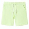 Kindershorts met trekkoord 128 neongeel