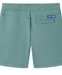 Kindershorts met trekkoord 128 oudpetrol