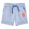 Kindershorts met trekkoord 140 gemêleerd blauw