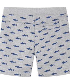 Kindershorts met trekkoord 140 gemêleerd lichtgrijs