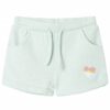 Kindershorts met trekkoord 140 gemengd lichtmintkleurig