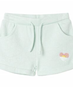 Kindershorts met trekkoord 140 gemengd lichtmintkleurig