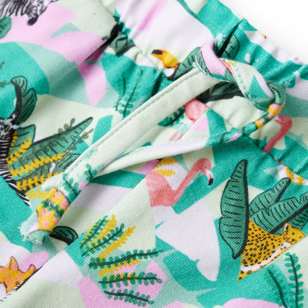 Kindershorts met trekkoord 140 lichtmintkleurig - Image 4