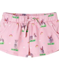 Kindershorts met trekkoord 140 lichtroze