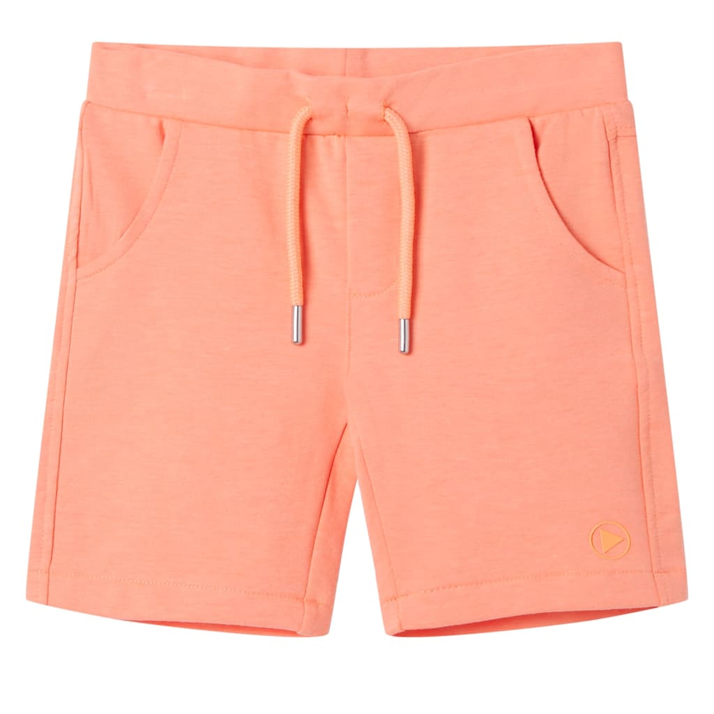 Kindershorts met trekkoord 140 neonoranje