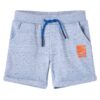 Kindershorts met trekkoord 92 gemêleerd blauw