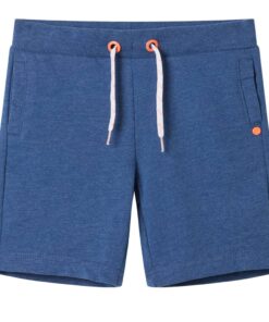 Kindershorts met trekkoord 92 gemêleerd donkerblauw