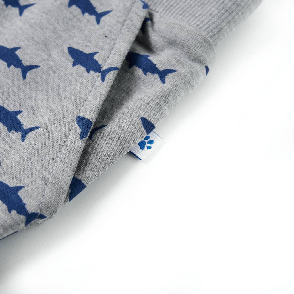 Kindershorts met trekkoord 92 gemêleerd lichtgrijs - Image 5