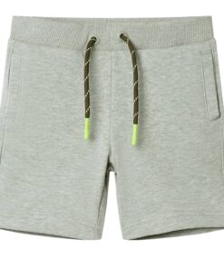 Kindershorts met trekkoord 92 gemêleerd lichtkakikleurig