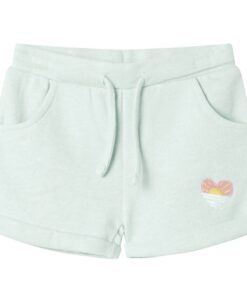 Kindershorts met trekkoord 92 gemengd lichtmintkleurig