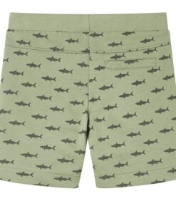 Kindershorts met trekkoord 92 lichtkaki