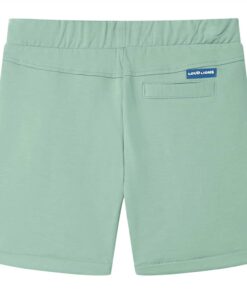 Kindershorts met trekkoord 92 lichtkaki