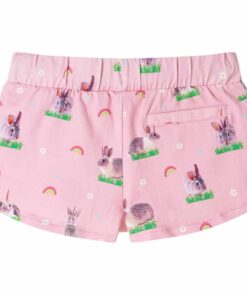 Kindershorts met trekkoord 92 lichtroze